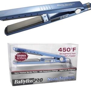 BaBylissPRO Nano Titanium 1" Hair Straightener - Blue